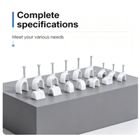 RUNBO – Lot de 100 clips de fixation pour câbles en plastique de 4 mm, à clouer, pour la gestion des câbles électriques et l'organisation du câblage domestique