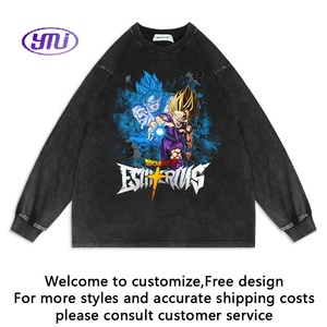 Felpa Unisex Premium in Cotone a Maniche Lunghe con Stampa <span class=keywords><strong>Anime</strong></span>, Collo Tondo, Stile Vintage Lavato, per Bambini - Product Image 3