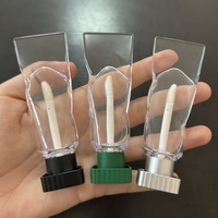 Tube de brillant à lèvres vide ISMAN 4ml, forme dentifrice, style compressible, capuchon noir, argent, vert, emballage maquillage en gros Ice Cube