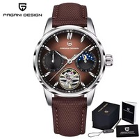 Montre mécanique squelette étanche Pagani Design YS021, marque originale, acier inoxydable, chronographe saphir, automatique, pour homme