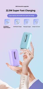 Nouvelle mini batterie externe personnalisée avec câble intégré, haute capacité, compacte et portable, chargeur portable - Product Image 2