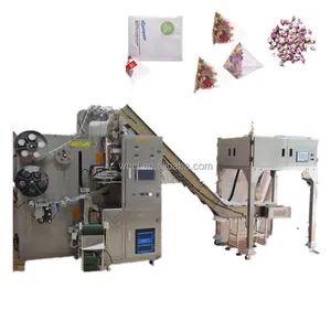 Infuseur tout-en-un en maille de nylon PLA pour sachet de thé en fibre de maïs <span class=keywords><strong>Pyrami</strong></span> Triangle intérieur Dip Enveloppe extérieure Sachet Pouch Machine d'emballage alimentaire - Product Image 1