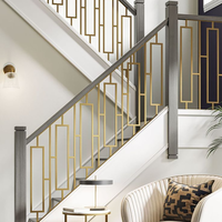 Balustres rectangulaires en fer forgé |   Rampe d'escalier moderne, garde-corps de balcon, clôture de sécurité extérieure pour villa