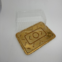 Boîtes en plastique transparent PET de qualité alimentaire en gros, emballages jetables haut de gamme pour gâteaux, pain et en-cas