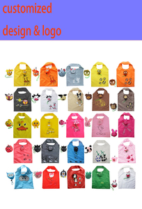 Bolsa de compras plegable de juguete de terciopelo suave con logotipo personalizado, bolsa de compras plegable de dibujos animados OEM como regalo promocional, bolsa de compras de regalo de marca - Product Image 6