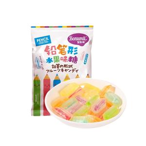Crayons de couleur Baonuimi, bonbons amusants, bonbons aux fruits mélangés, collations nostalgiques 80g pour les élèves du primaire - Product Image 5