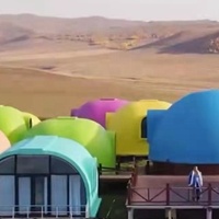 Dôme de glamping EPS isolé thermiquement, ignifuge haute densité, assemblage sur site pour camping, complexe hôtelier et hôtel