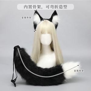 Livraison immédiate Bandeau d'oreille de renard blanc japonais Animal en peluche Cosplay Accessoire pour cheveux Lolita Droit - Product Image 2