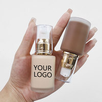 Fond de Teint Liquide Mat Couvrant Longue Tenue Imperméable Effet Illuminateur Correcteur Maquillage Visage Marque Privée