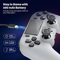 Manette sans fil de jeu professionnelle ergonomique multifonction à double vibration pour PS5