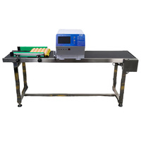 Impresora de inyección de tinta para huevos de seis cabezales, totalmente automática, de alta velocidad, portátil, para codificación de fecha, número de serie y código de barras en bandejas completas