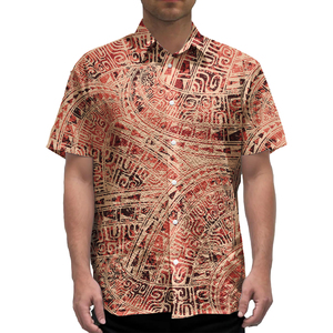 Camicie da uomo <span class=keywords><strong>Aloha</strong></span> camicia estiva alla moda hawaiana da uomo a maniche corte Samoan motivo tribale abbigliamento Casual Top t-Shirt - Product Image 3
