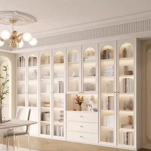 Estante de almacenamiento de estantería de cristal para iluminación de dormitorio, estantería de <span class=keywords><strong>biblioteca</strong></span> personalizada de gama alta, armario de almacenamiento de lujo para sala de estar - Product Image 2