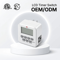 Pabrik Linsheng Harga Grosir Pembelian Massal 15A 125V 2 Output Saklar Timer Digital LCD Lampu Musiman