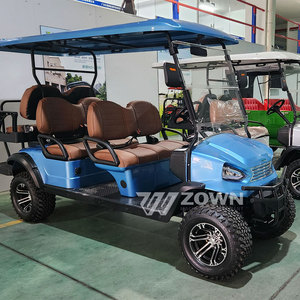 Carrito de Golf Plegable Premium para 6 Personas, con Parabrisas y Neumáticos Resistentes para Viajes Familiares al Aire Libre en Villas Grandes - Product Image 1
