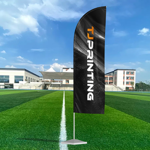 Logo personnalisé Oriflamme avec mât en fibre de verre Drapeau télescopique de haute qualité pour le site d'activités sportives en plein air - Product Image 4