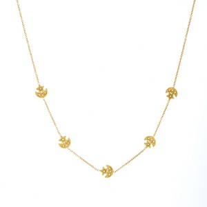 Star And Moon Gold Plated Stainless Steel Jewelry Set Prong Setting Party Fashion Accessories N3956 - Product Image 5