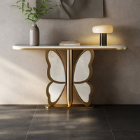 Console de table moderne de luxe en pierre simple et créative Table d'entrée en marbre pour le salon couloir design haut de gamme