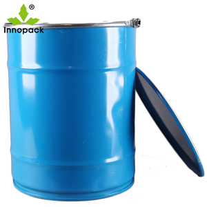 Tambor de acero vacío de gran capacidad de 50 <span class=keywords><strong>litros</strong></span>, gran oferta, Cubo de pintura de Metal azul de 50L - Product Image 2