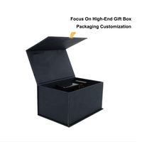 Coffrets cadeaux noirs personnalisés Impression sur feuille d'or UV mat Boîtes magnétiques rigides pour l'électronique grand public