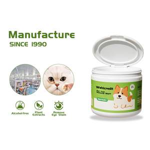 WeHicredit personnalisable organique biodégradable humide nettoyage <span class=keywords><strong>pour</strong></span> animaux de compagnie squames doigt dents dent oeil oreille <span class=keywords><strong>chien</strong></span> chat 1-120 pcs <span class=keywords><strong>lingettes</strong></span> <span class=keywords><strong>pour</strong></span> animaux de compagnie - Product Image 6