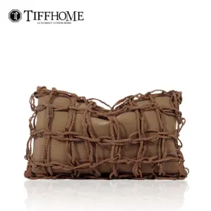 Tiff Home Explosive新製品30 * 50cm環境にやさしいコーヒーカラー織り装飾デザイナースロー枕
