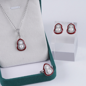 18k Gold Plated Handmade Natural Real Freshwater Pearl <strong>Beads</strong> <strong>Necklace</strong> Earring <strong>Ring</strong> Jewelry Set for Women - Product Image 5