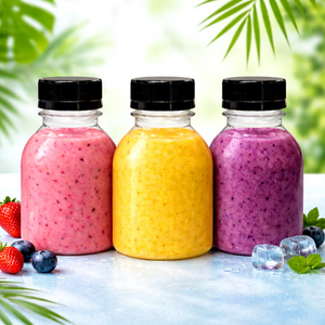 Bouteilles en plastique PET transparentes de qualité supérieure de 400 ml, de qualité alimentaire, avec bouchon à vis anti-fuite pour l'emballage commercial de boissons - Product Image 1