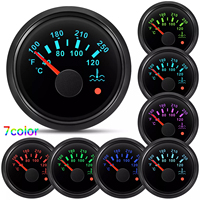 Compteur de vitesse GPS noir 85 mm 120 MPH Tacho 8000 tr/min et jauge de carburant/huile/température/voltage 52 mm