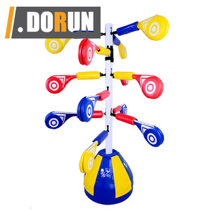 DorunFit <span class=keywords><strong>DR</strong></span>-BX069 Bersertifikasi ISO9001, Penyangga Lantai Baja PVC Tugas Berat untuk Target Tendangan, 6 Buah Bantalan Tendangan, Braket Bebas Genggam - Product Image 3