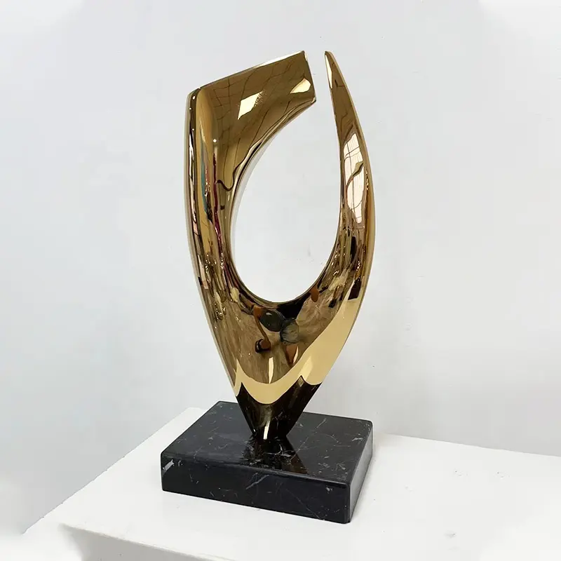 Colorful Chrome Painting Modern Art Stainless Steel Abstract Metal Sculptures Gold sculpture for Home Decoration