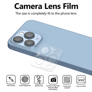 Pellicola Protettiva per Obiettivo <span class=keywords><strong>Fotocamera</strong></span> Smartphone in TPU ad Alta Trasparenza, Facile da Installare, Anti-Graffio per <span class=keywords><strong>iPhone</strong></span> <span class=keywords><strong>13</strong></span> <span class=keywords><strong>13</strong></span> Pro Max - Product Image 2