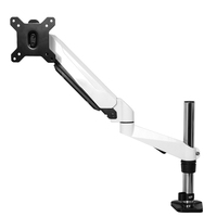 Support d'écran pliable Meisonic GM212-Lock Hole-30cm, rotation à 360°, gain de place, en alliage d'aluminium blanc, pour écran de 27 pouces