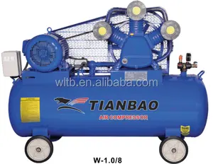 TIANBAO W-1.0/8 Compressor De Ar Tipo De Correia De Pistão Para Lojas De Reparação De Máquinas