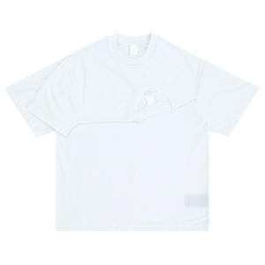 Nouveau T-shirt à manches courtes pour homme en coton peigné de haute qualité 100% Design décontracté Coupe ample avec col Deux pièces pour l'été - Product Image 6