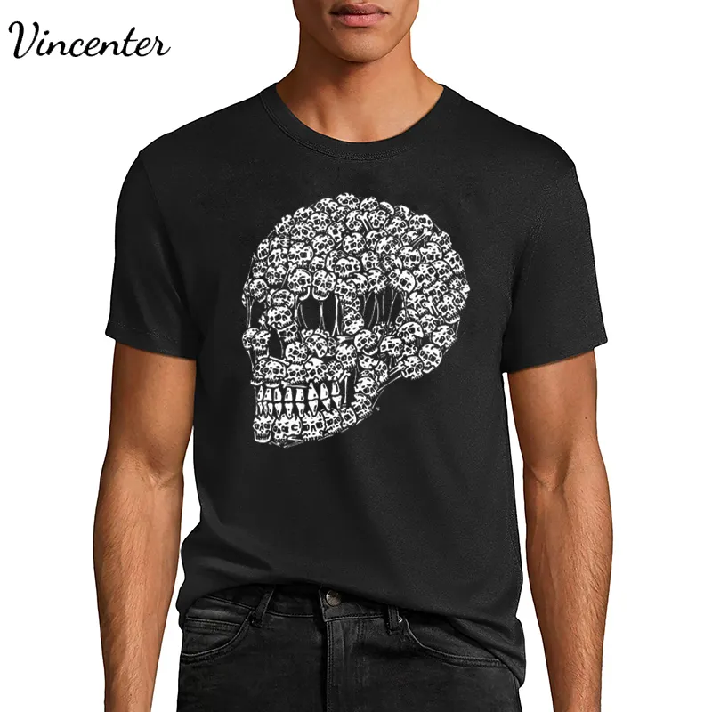 New Arrived Men's T-shirts Summer 3d Vintage Horror Skull Top Rock Streetwear O-neck Short Sleeve Tee Custom LOGO T Shirt