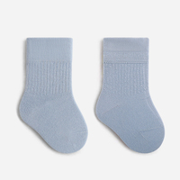 Mignon bébé chaussettes en gros coton chaussette 5 paires ensemble Pack filles garçons Double aiguille couleur unie bébé chaussette pour nouveau-né bébé enfants
