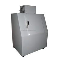 Congélateur vertical personnalisable pour glaçons, réfrigérateur commercial à refroidissement direct avec porte inclinée