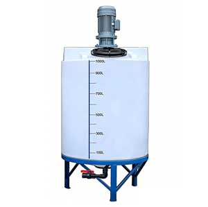 Serbatoio Conico in Polietilene Alimentare ad Alte Prestazioni da 500L con Motore AC e Dispersore per Miscelazione di Liquidi Chimici - Product Image 4