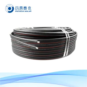 PNTECH High Quality Black Red Battery Twin Core 2x6.0mm2 4mm2 10mm2 Dc Solar Copper Electric Wire Cable