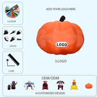 Citrouille gonflable géante pour Halloween, décoration gonflable extérieure commerciale, mascotte gonflable personnalisée