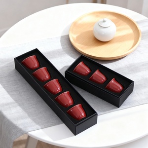 Cá nhân Arabic Trung Đông phong cách retro sâu Đỏ <span class=keywords><strong>espresso</strong></span> nhỏ gốm cốc cà phê sứ tách trà - Product Image 1