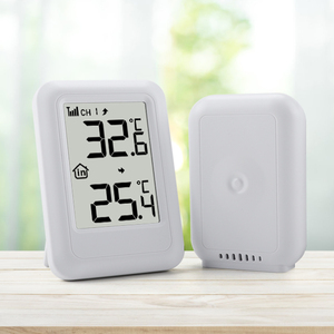 Trắng không dây kỹ thuật số trong nhà/ngoài trời Nhiệt kế đa năng hộ gia đình Nhiệt kế cho nhà/phòng sử dụng - Product Image 1