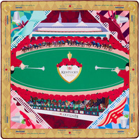 Tapis de Mahjong Moderne de Luxe à Motif Éventail - Housse de Table Pliable, Portable, Antidérapante et Anti-bruit pour le Mahjong Américain