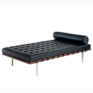 Sofá Cama Minimalista de Cuero Estilo <span class=keywords><strong>Barcelona</strong></span> de Doble Uso con Sillón y Función de Cama para Siesta - Product Image 5