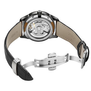 Forsining fábrica SKROX Reloj Mens Fase lunar Relojes mecánicos automáticos Reloj de pulsera esqueleto - Product Image 6