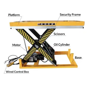 JS Lift Tables 1Ton Small Electric Hydraulic Lift Table High Quality Fixed Scissor Lifting Platform Lifter Table