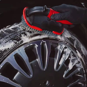 Accesorios de lavado de coches, cepillo de neumático de rueda de coche automotriz detallado, cepillo de detalles reutilizable, cepillos de limpieza de coche con mango de plástico - Product Image 6