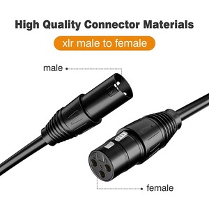 Conector de 3 pines enchufe XLR hembra a XLR macho cable HIFI altavoz micrófono equilibrado Cables Adaptador convertidor Cable de Audio - Product Image 5