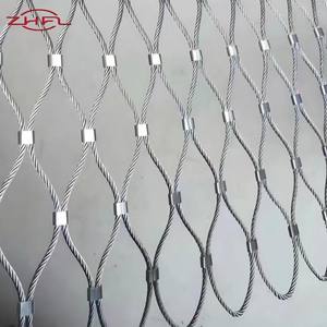 Cage en maille de corde tressée à la main en acier inoxydable de 1,2 mm à 3,2 mm avec service de découpe, maille diamant, tissage uni - Product Image 5